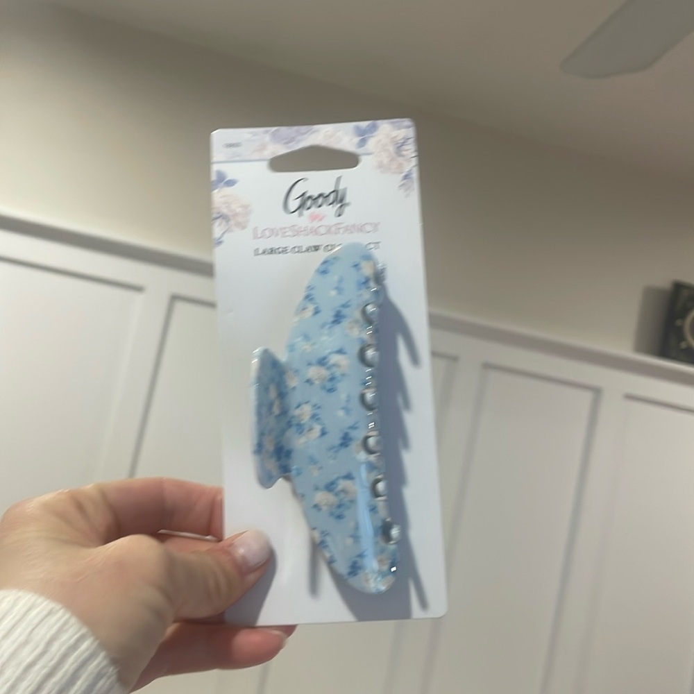 NWT - LoveShackFancy x Goody - Large Claw Clip - Everblooming Rosettes - Blue
